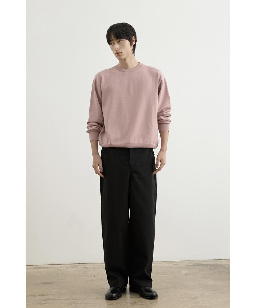 WHOLOVESART Washable Semi-Crop Knit Pullover Peach Pink