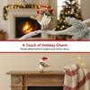Christmas Plush Bird Ornaments With Santa Hat And Scarf Cute Soft Stuffed Decor For Xmas Tree Home Holiday Party Deco