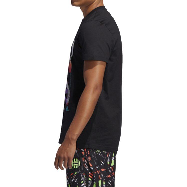 Adidas T Shirts Men's Black Crew Neck Moderate Straight Fit FM4779