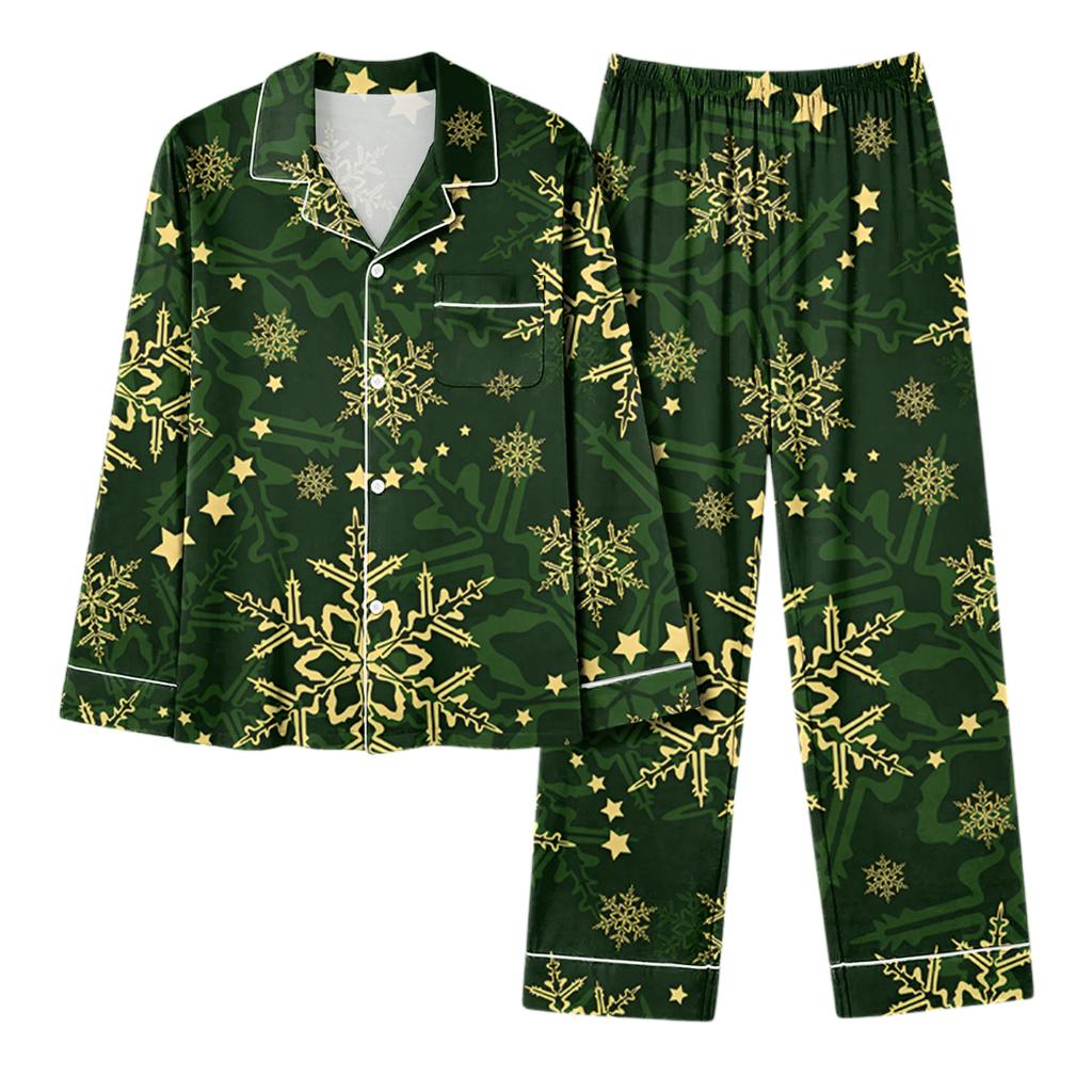 Damski Casualowy Modny Świąteczny Top z Długim Rękawem i Spodnie Zestaw Homewear