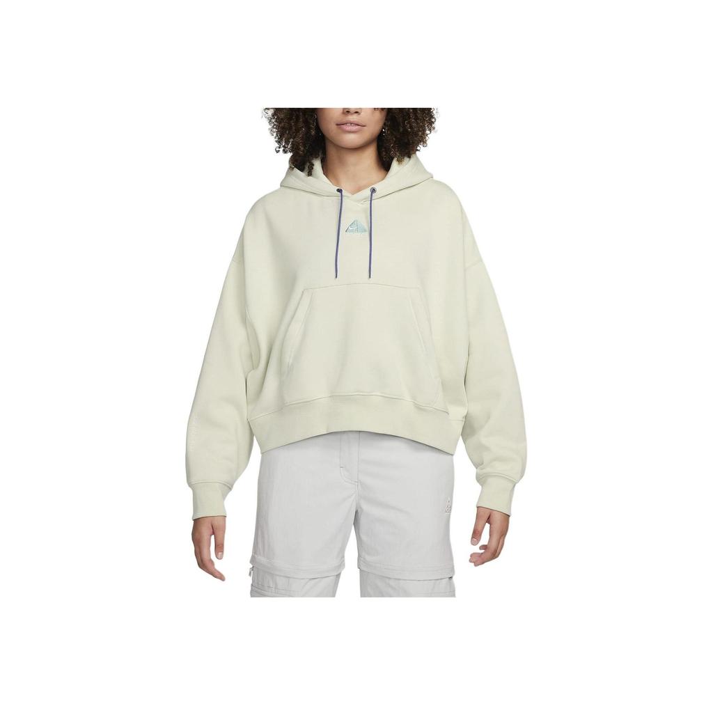 Nike ACG Therma-FIT Solid Loose Fit Hooded Sweatshirt Women Sweatshirts Light-Green DQ5807-020