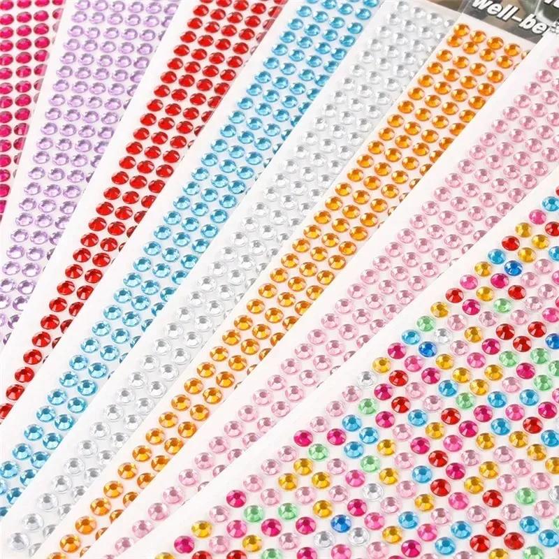 Diamante de Cristal Strass Decoración para Coche/Móvil/PC Pegatina Accesorios de Estilo Arte Autoadhesivo Pegatina Decorativa para Scrapbooking
