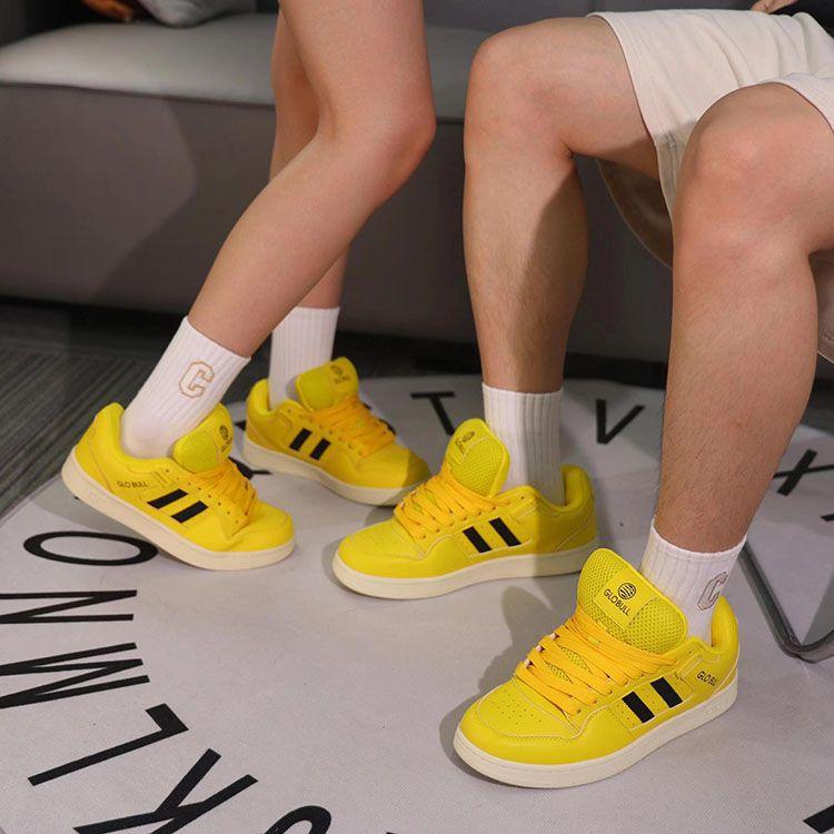 Couple Men and Women Autumn and Winter Yellow Fat Bread Shoes Women's New Casual Versatile Sports Skateboard Shoes