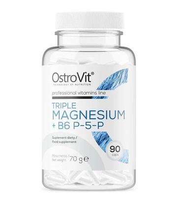 OstroVit Üçlü Magnezyum+B6 P-5-P, 90 Kapsül