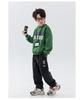 Boys' Plush Fleece Sweatpants - 2025 Autumn/Winter Collection: Thick, One-Piece, Loose Fit for Older Kids