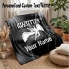 Led Zeppelin Custom Flannel Throw Blanket Print Your Name Text Soft Warm Blanket Holiday Present