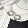 Women Fashion Light Luxury Hollow Circle Inlaid Zircon Ear Buckle Earrings