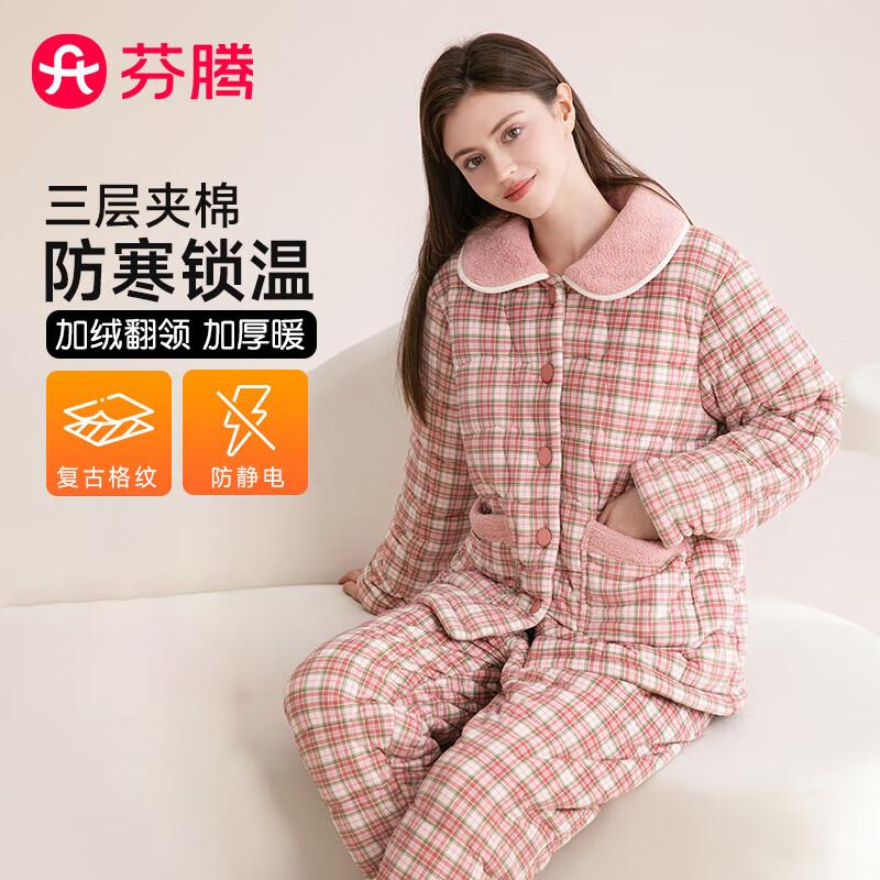 Fenteng Women s Warm Velvet Pajama Set XL