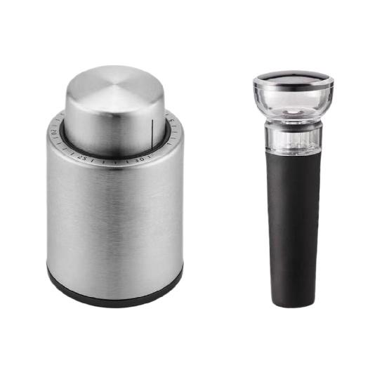 Wine Bottle Stoppers Vacuum Wine Stopper Stainless Steel Wine Savers Vacuum Pump Corks Keep Wine Really Fresh 5