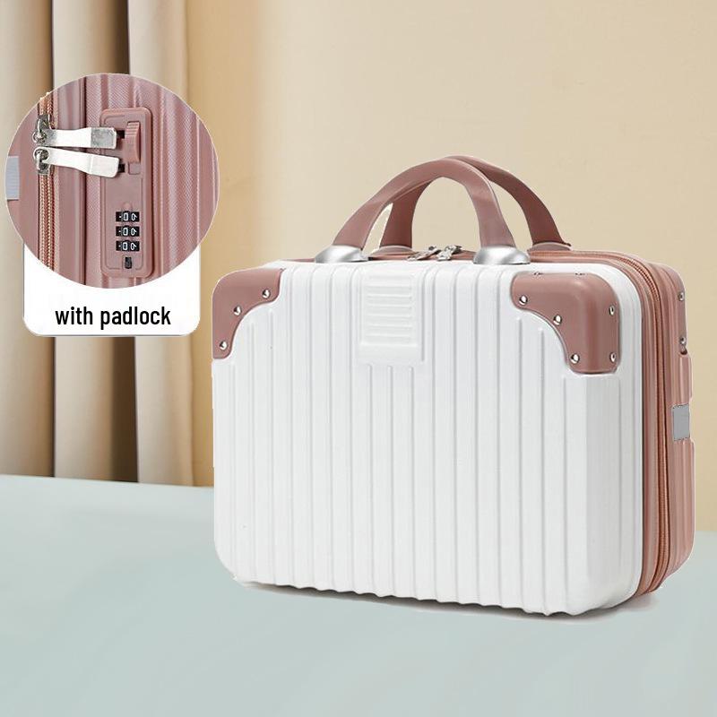 Retro Suitcase Set: 14" Women's Cosmetic Bag & 16" Men's Carry-On Luggage Gift Box.