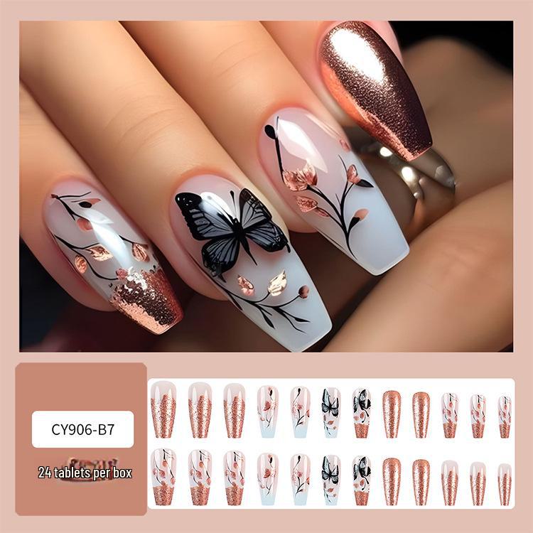 Hosszú Trapéz Koporsó Műköröm Matricák