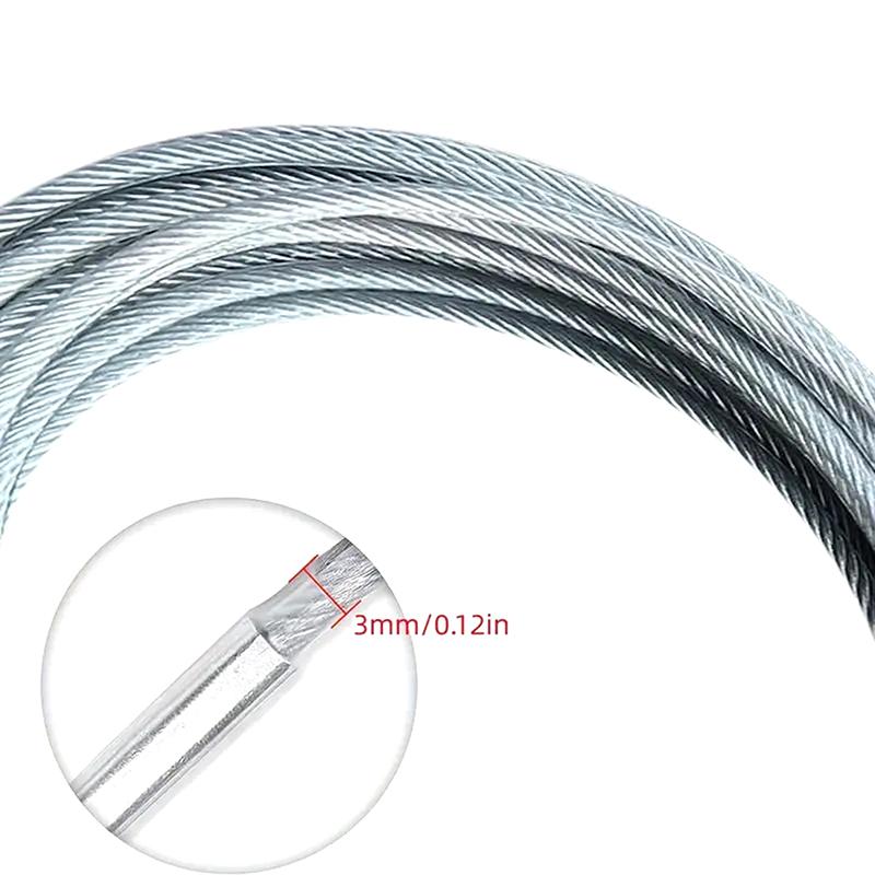 3-10M Double-Headed Dog Tie Out Cable Leash Raction Rope Metal Buckle Steel Wire Anti-Rust Training Collar Outdoor Dogs Strap