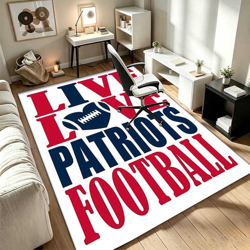 New England Patriots A rug suitable for office chair areas living rooms and computer desks perfect for home offices and an ideal holiday gift