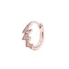 Hip-Hop Full Diamond Lightning Earrings, Inlaid Zircon Men And Women With The Same Trend Street Popular Couple Earrings