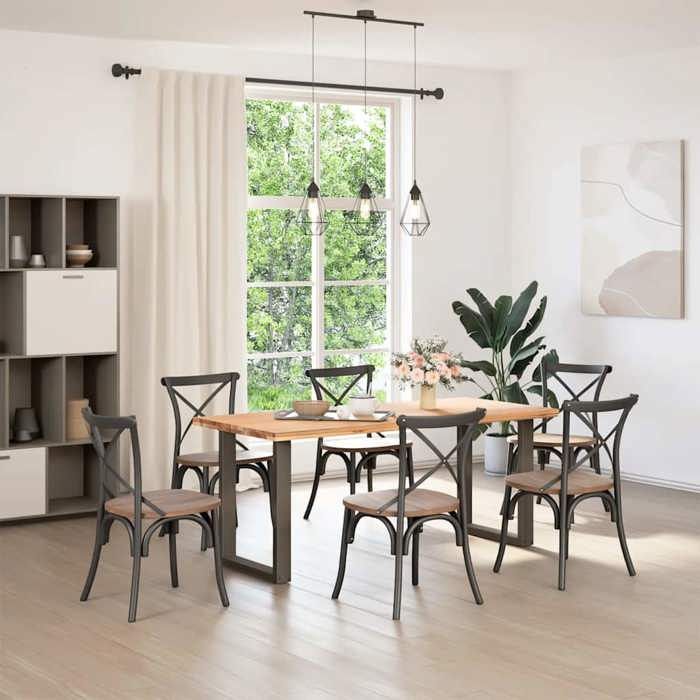 VidaXL U-Shaped Dining Table Legs, 2 Pieces, Natural Steel, 60 X (72-73) Cm 4013183