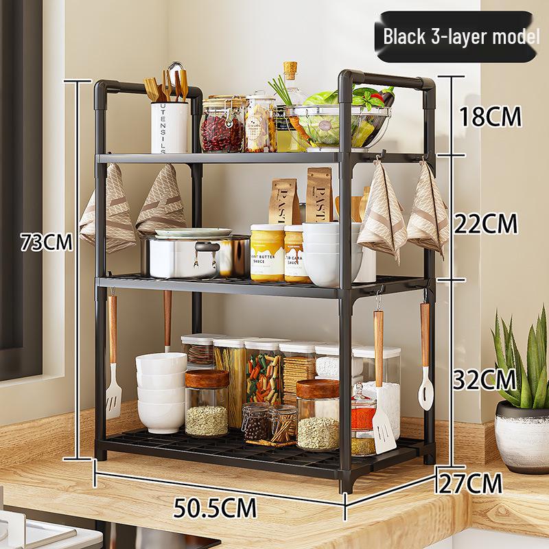 Multi-layer Kitchen Storage Rack for Microwave, Rice Cooker, and Small Appliances