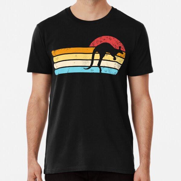 

Kangaroo Retro Sunset Aussie Australia Kids S to 5XL Made in the AU/USA T-Shirt L