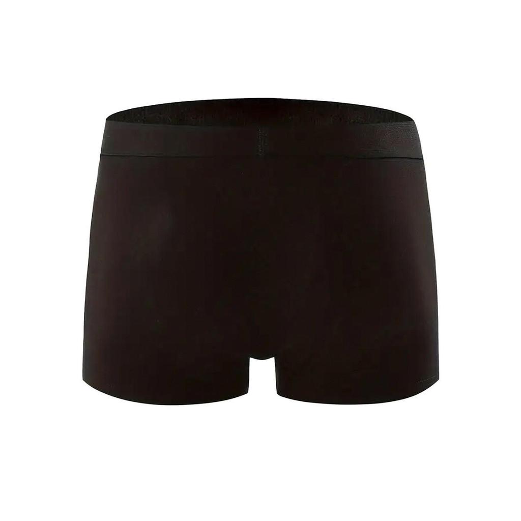 Men's Black Seamless Breathable Quick-Dry Boxer Briefs