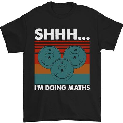 I'M Doing Math Fun Gym Bodybuilding Men's T-Shirt 100%