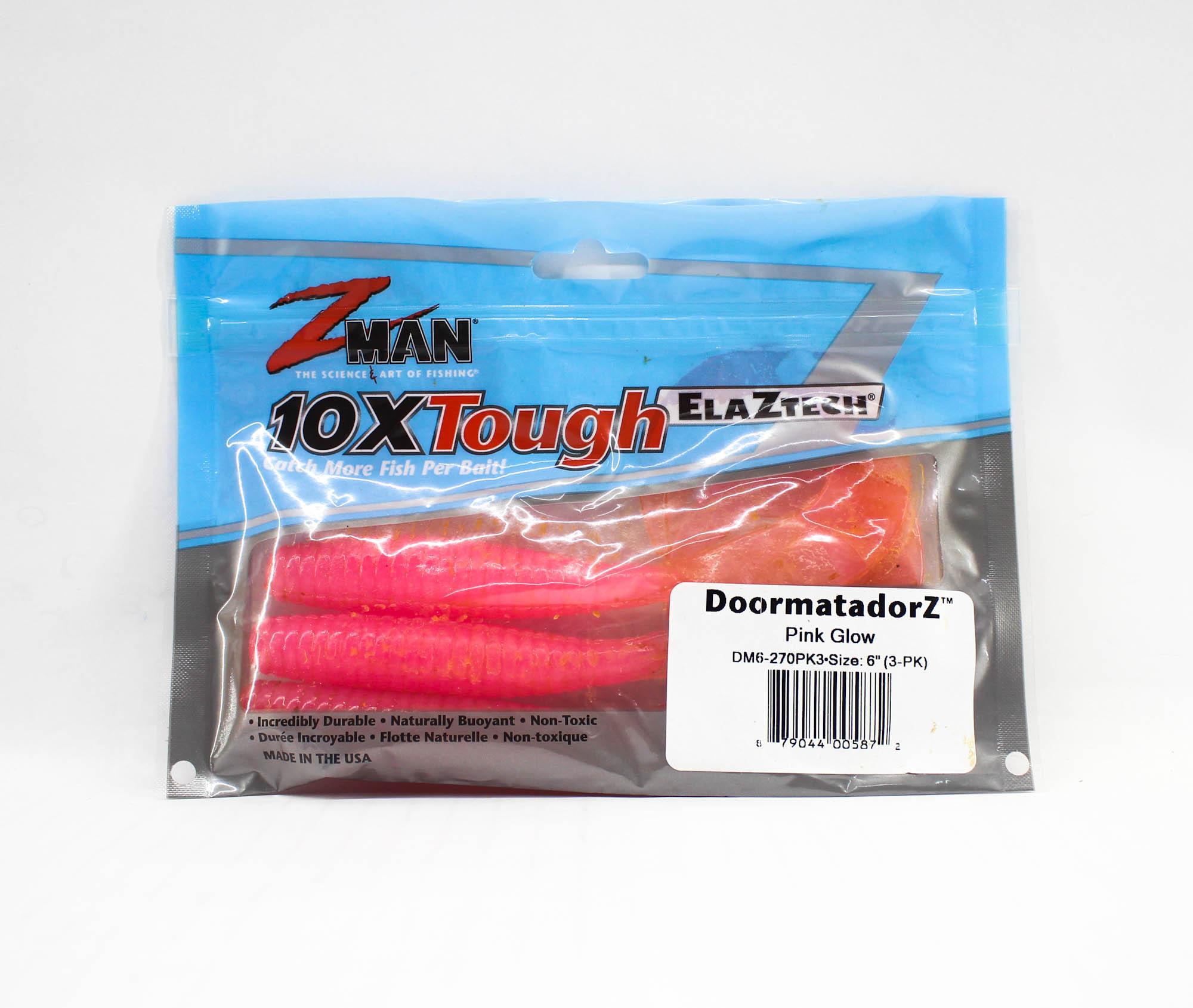 

Zman Soft Lure DoormatadorZ 6 дюймов, 3 шт. в упаковке, розовое свечение (5872)