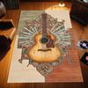 Tappeti antiscivolo con stampa di chitarra vintage per soggiorno, cucina e camera da letto, lavabili in lavatrice.