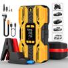 4-in-1 Car Jump Starter Power Bank with Air Compressor, 12V Portable Battery Booster for Auto Motorcycle LED Light & USB