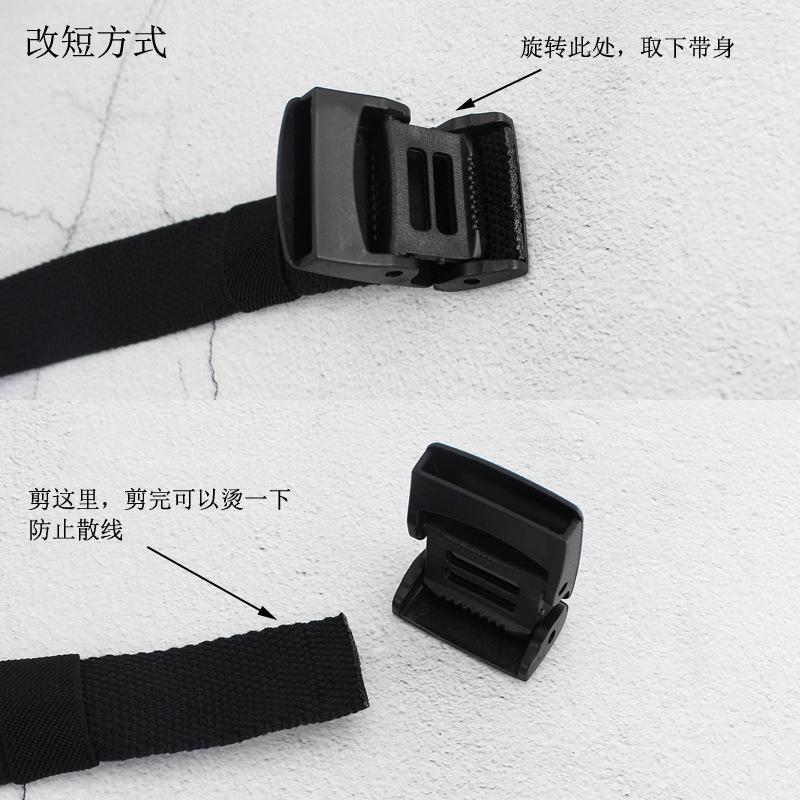 Unisex Canvas Belt Plastic Metal-Free Anti-Allergic Automatic Buckle Women'S Casual Jeans Belt