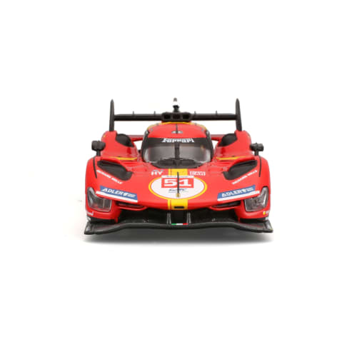 Bburago 1/43 Scale Diecast Model Car of the Ferrari 499P 3.0L Turbo V6 Team Ferrari AF Corse #51, 2023 Le Mans Winner, 18-36312
