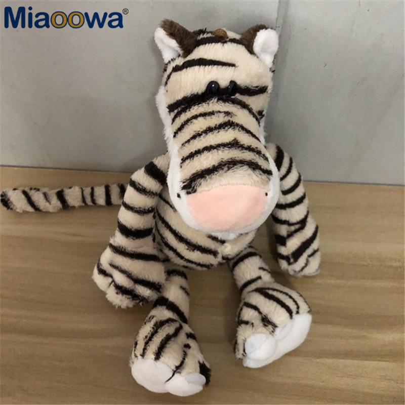 25cm Mignon Animal de la Jungle Peluches Lion Éléphant Girafe Singe Poupée en Peluche Jouets pour Enfants Bébé Enfants Cadeau d'Anniversaire
