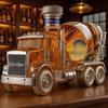 Glas-Dekanter in LKW-Form, 350 ml, versiegelte leere Likörflasche zur Aufbewahrung von Whiskey, Wodka, Wein