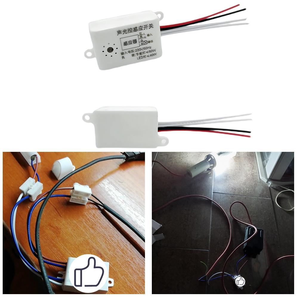 TxxCvv Home Improvement Smart Switches Module 220V Detector Sound Voice Sensor Intelligent Auto on Off Light Switch Accessories