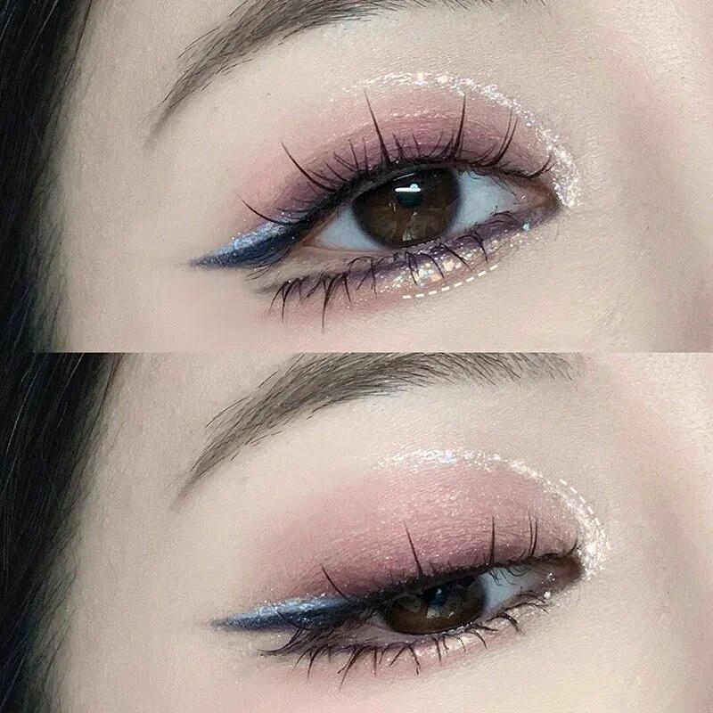 9 Farben Dark Punk Smoked Lidschatten-Palette Schwarz Lila Perle Matte Aufhellung Liegende Seidenraupe Feiner Schimmer Erdfarben-Make-up