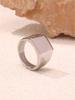 European Minimalist Ferris Wheel Titanium Steel Ring with PVD Electroplated 18K Gold Finish – Unisex, In Stock