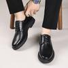 Hot Retro gentlemen's men's shoes High quality luxury style Black Brown adult thick soled shoes Leisure Business Versatile