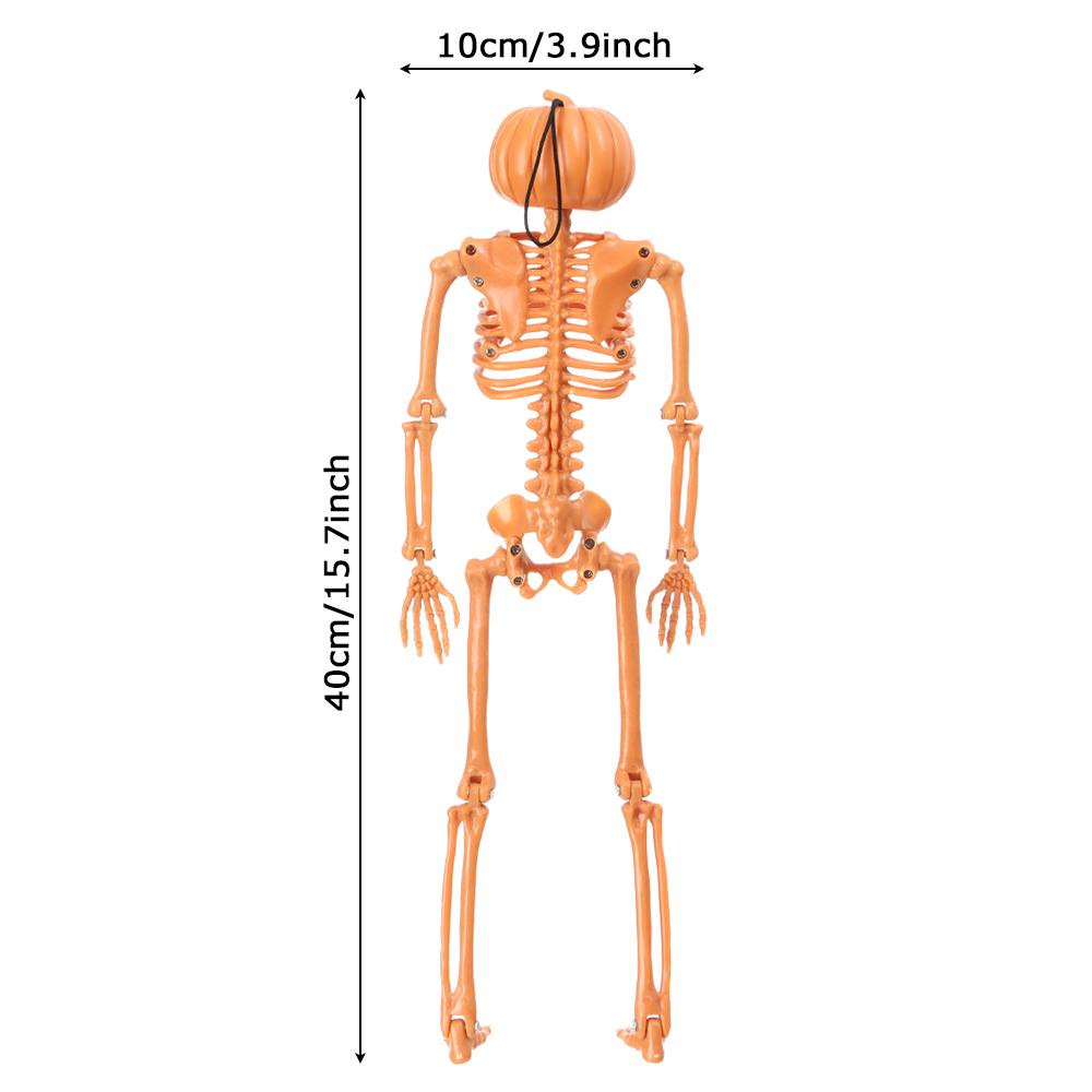 Toys Haunted House Decoration Body Figurine Halloween Human Skeleton Bone Model Pumpkin Skull