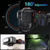 00LM Headlamp Super Powerful Flashlights EDC LED Flashlight Portable Lights USB Rechargeable Lamp for Outdoor Camping Hiking