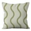 Small Clear Green Geometric Flower Print Pillowcase Short Velvet Cushion Living Room Sofa Pillowcase