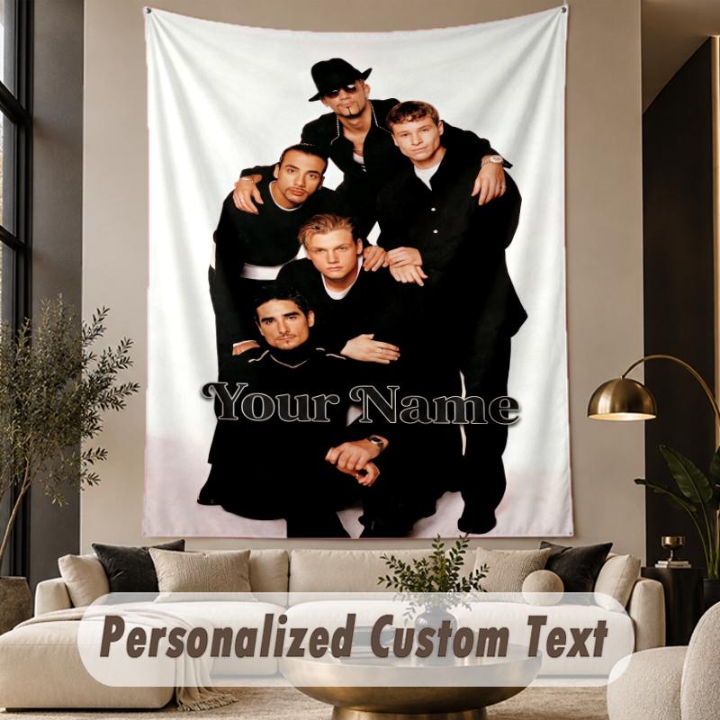 Custom Text Tapestry Backstreet Boys Print Wall Tapestry Indoor Living Room Wall Decor