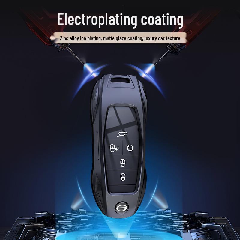Aion Y Plus V LX GAC Pingente de Carro: Capa de Chave Remota de Metal e Chaveiro para Aion 580