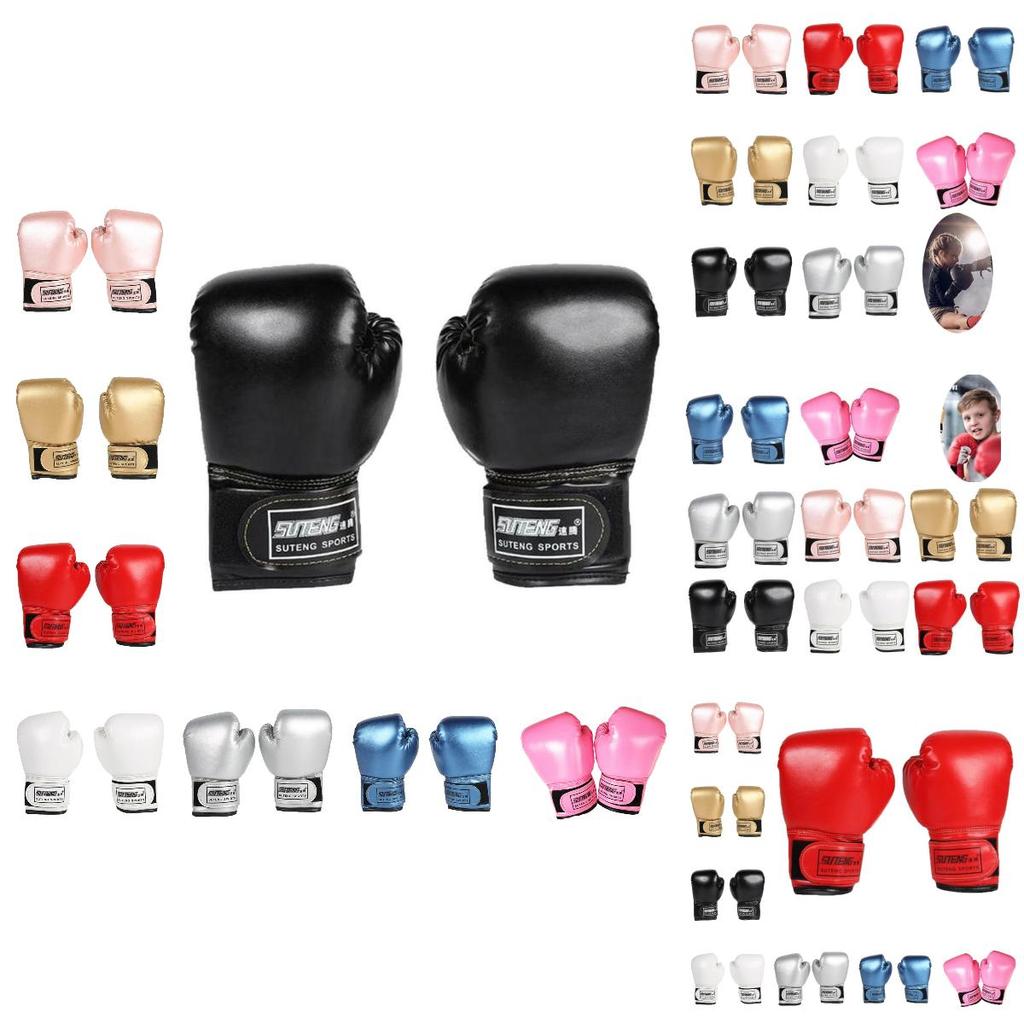 Stilvolle und strapazierfähige Sutent Glitzer Kinderboxhandschuhe Perfekt für Kampfsportverteidigung Gold Silber)