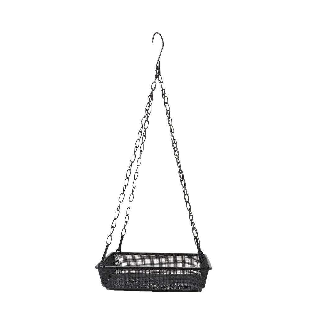 Hanging Bird Feeder Carbon Steel Mesh Platform Bird Feeding Tray for Yard Garden Outdoor