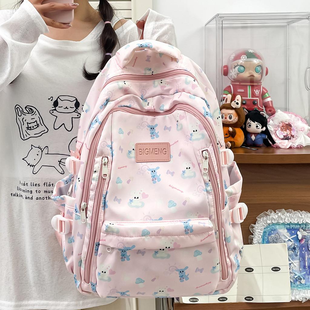 Printed Rabbit Animal Pattern Small Backpack For Girls And Teens Travel Casual