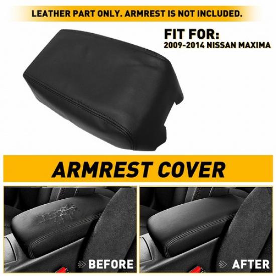 Fits 2009-2014 Nissan Maxima Microfiber Leather Center Lid Console Armrest Cover