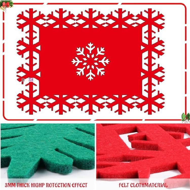 12Pcs Elegant Christmas Placemats Heat Resistant Tableware Mats for Holiday Dining Elegant Holiday Table Decoration