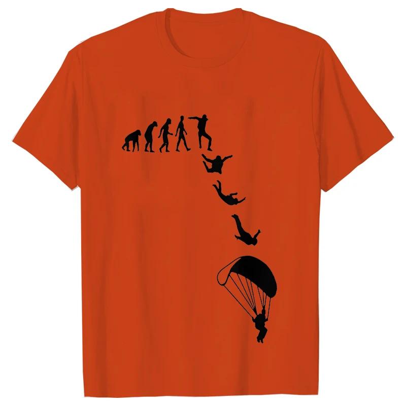 Funny Skydiving Men T-shirt Sky Diving Graphic Tops Short Sleeve Skydiver Clothing Parachute Evolution Jumping T Shirts Harajuku