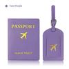 2Pcs/Set Pu Travel Passport Cover Luggage Tag Suitcase Identifier Label Baggage Boarding Bag Tag Name Id Address Passport Holder