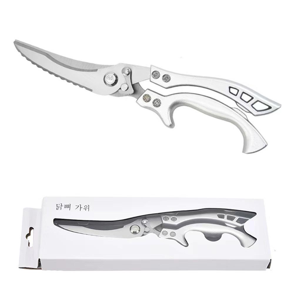 Seiko Stainless Steel Multifunctional Kitchen Scissors: Chicken Bone Shears, Fish Scale Scraper