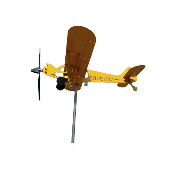 

Открытый флюгер, креативная железная художественная 3D форма самолета, вращающаяся статуя ветра, украшение для сада, домашний декор L