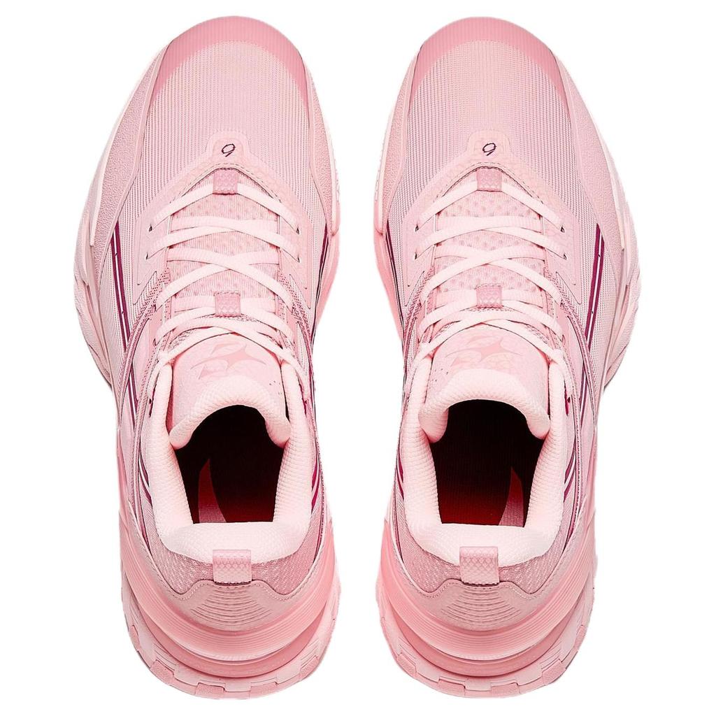 Anta Cushioning Slip Resistant Anti Rollover Low top Basketball Shoes Men's Pink 912541602Q-4