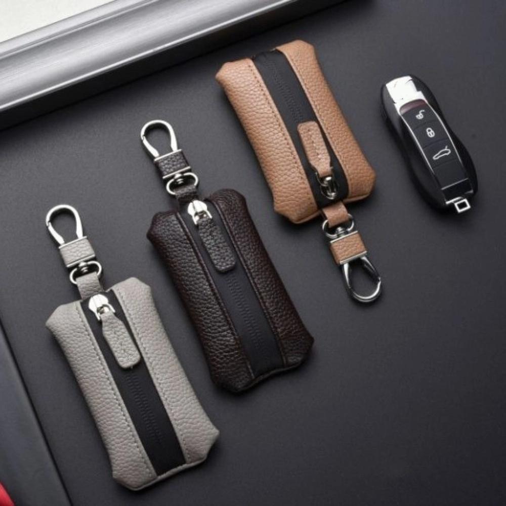 Zipper Closure Car Key Bag Luxury Mini Storage Bag Portable Keychain Holder  Daily Use